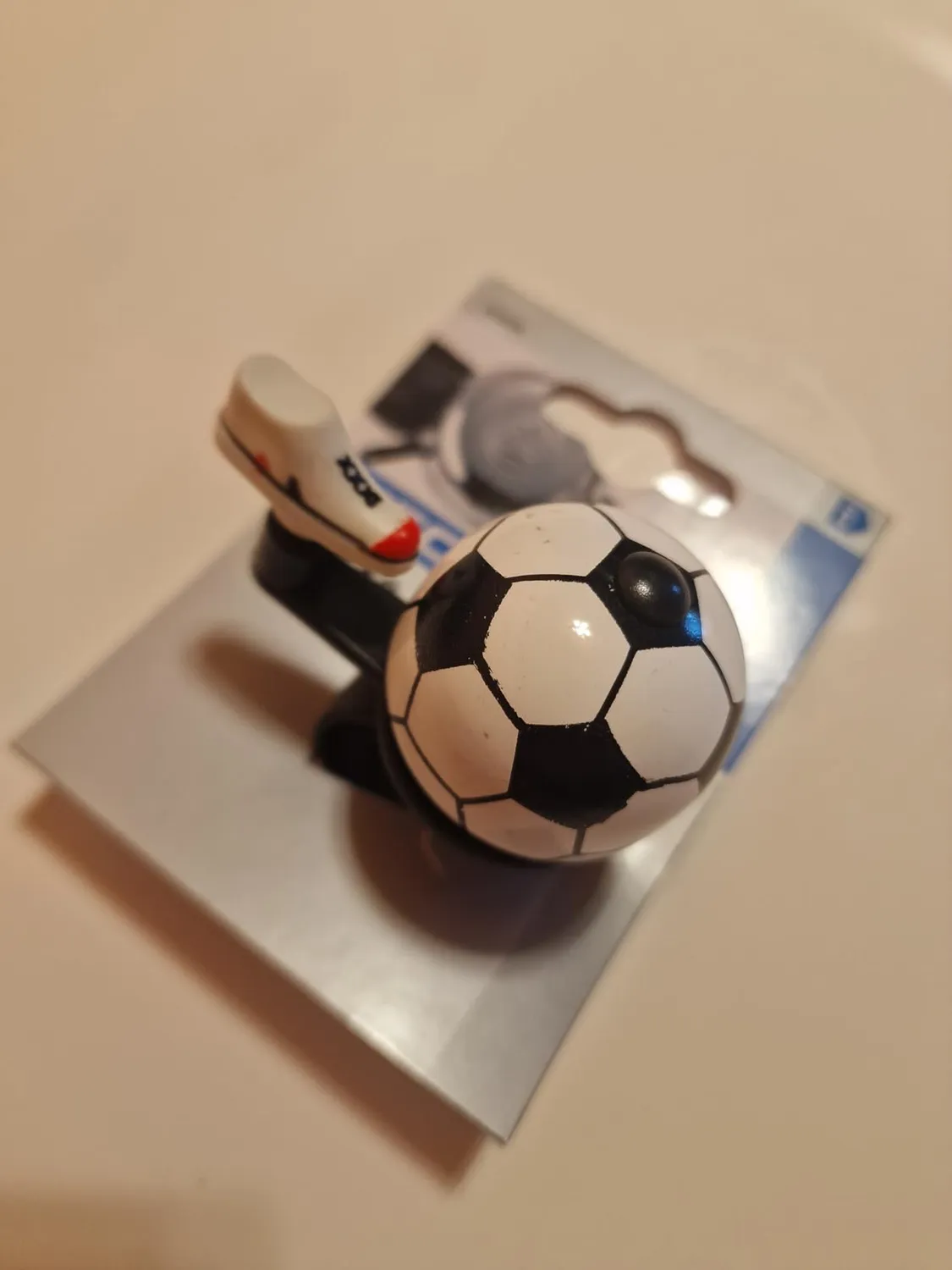 Fischer 85806 Fahrradglocke Fußball bunt