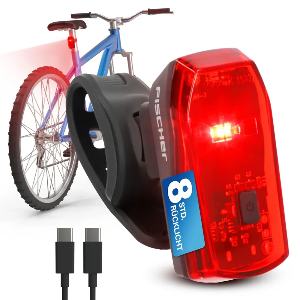 Fischer Basic Rücklicht LED hinten Akku StVZO