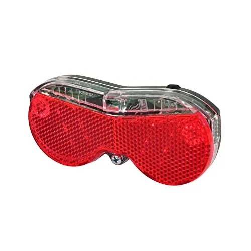Fischer LED-Rückleuchte Gepäckträger Batterie mit Reflektor