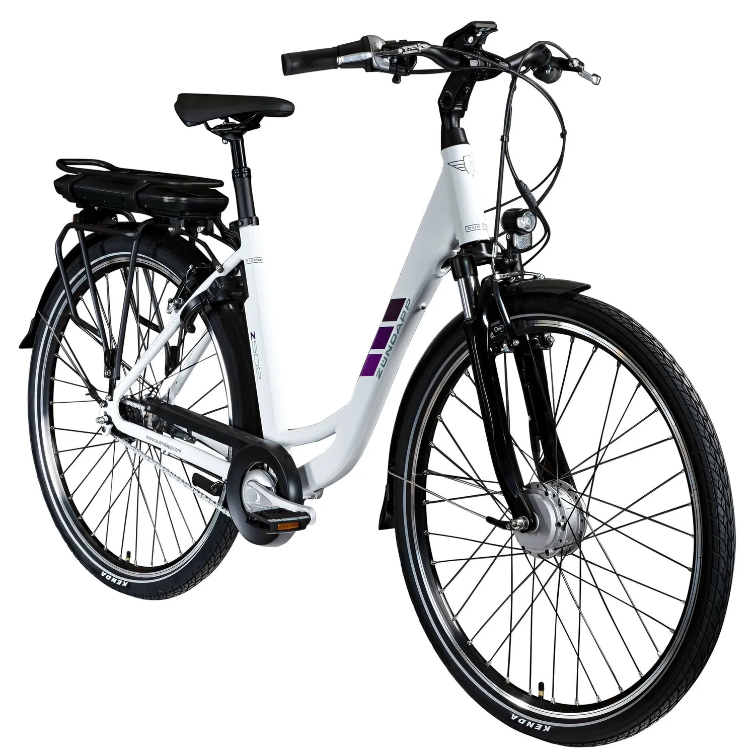 Zündapp Z502 Damen E-Citybike 28 Zoll 50 cm weiß-lila