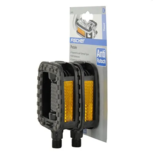 Fischer Pedale Anti-Rutsch mit Reflektoren schwarz