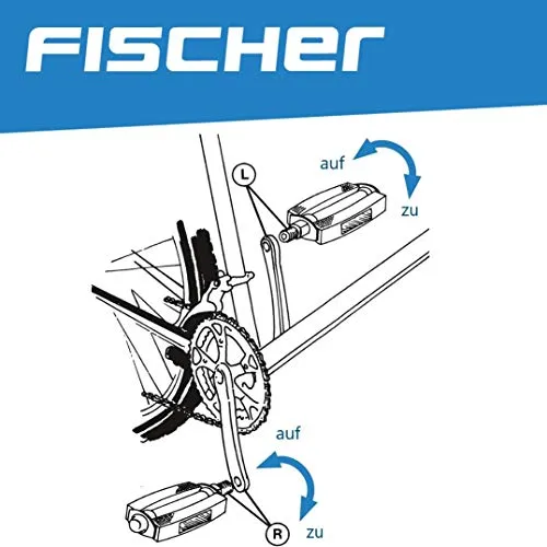Fischer Kinder Pedale 9/16 Kunststoff Antirutsch schwarz