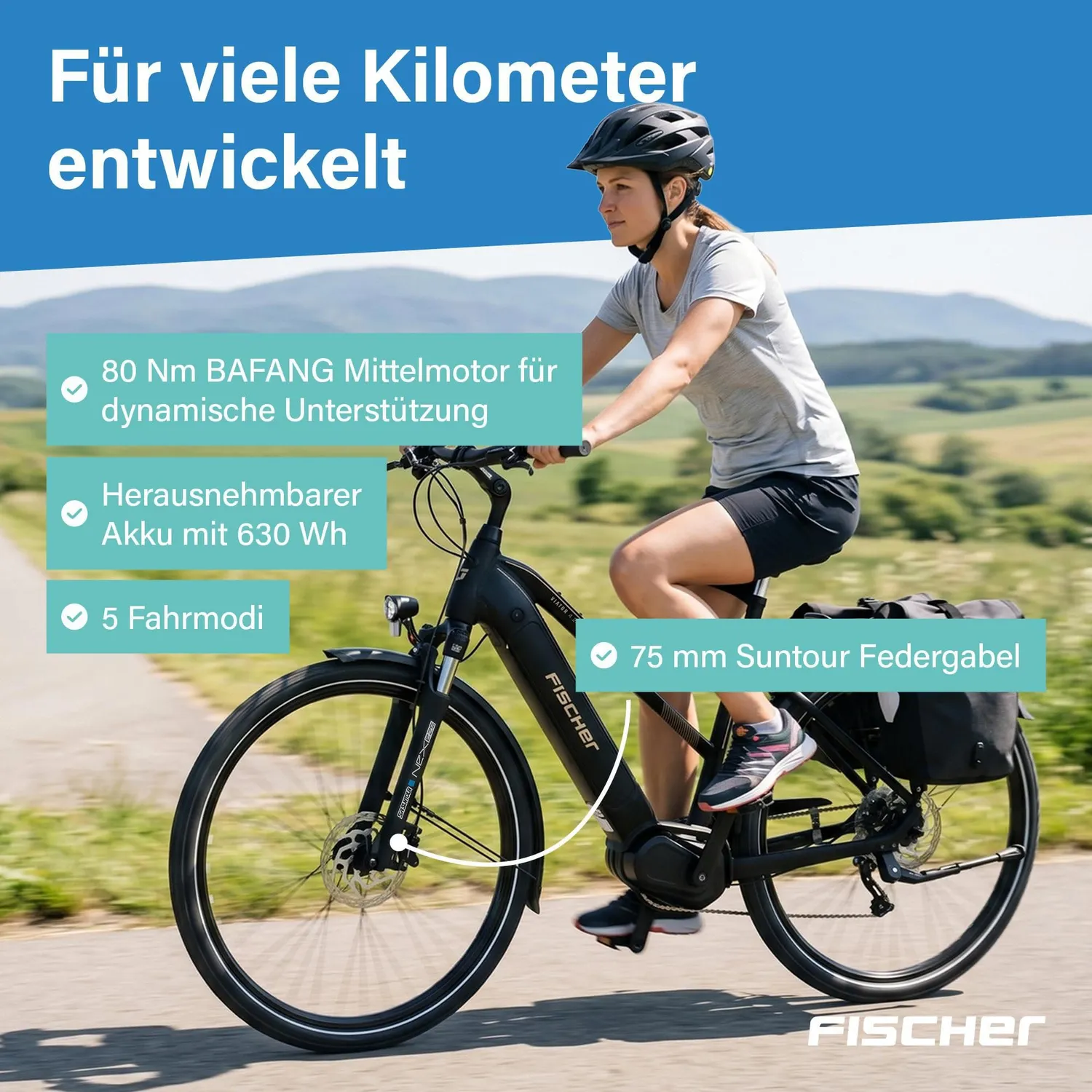 Fischer Viator 4.2i Trekking E-Bike 45 cm 80 Nm