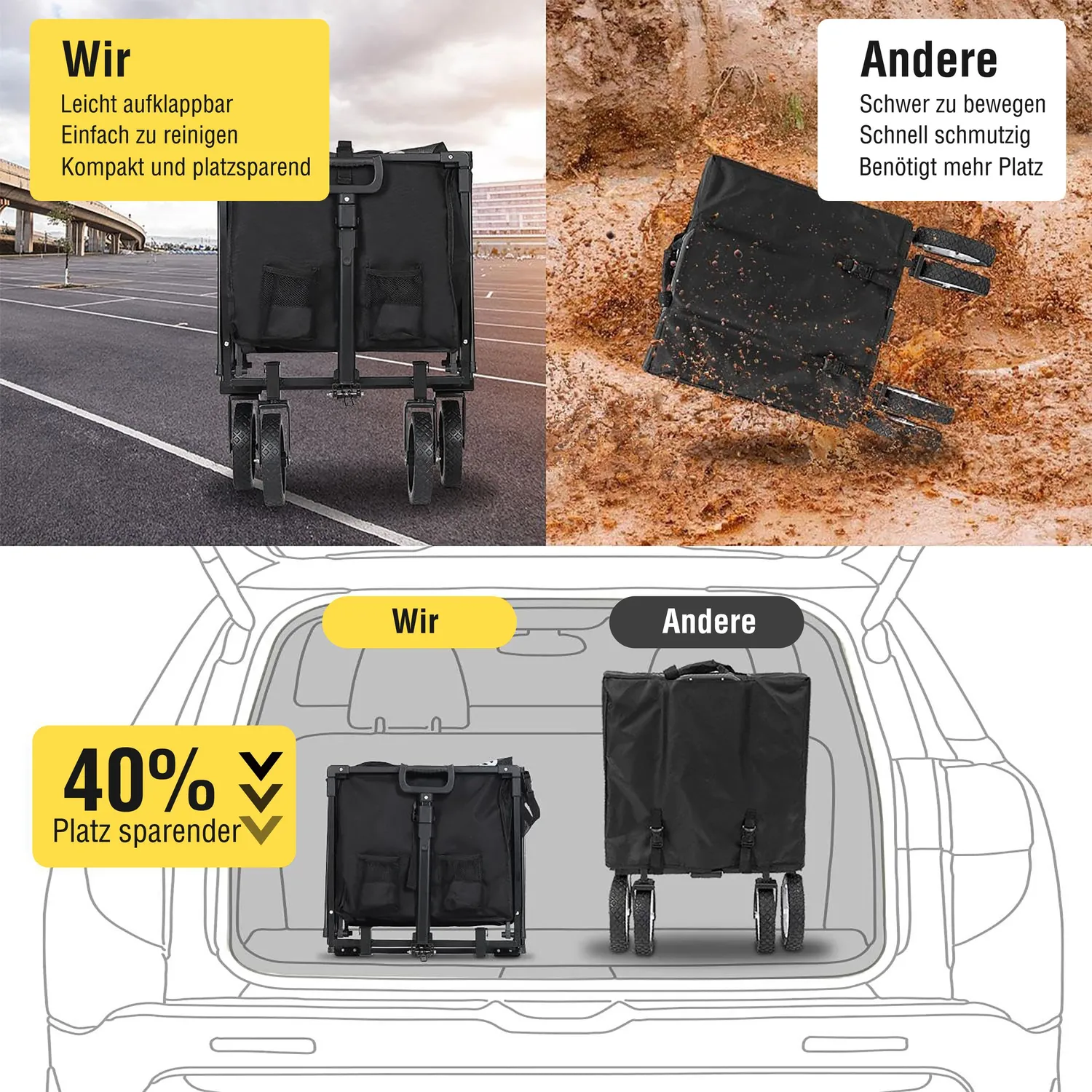 SachsenRad 160L Bollerwagen Geländereifen gebraucht B-Ware