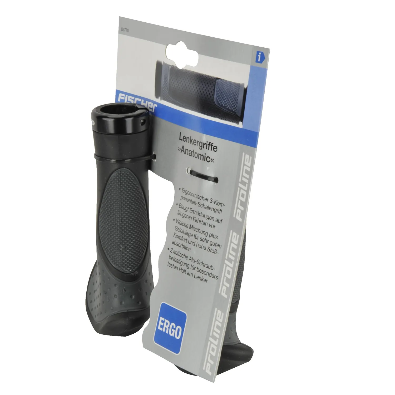 Fischer Ergonomisch Fahrradlenkergriffe Schwarz Gel 1 Paar