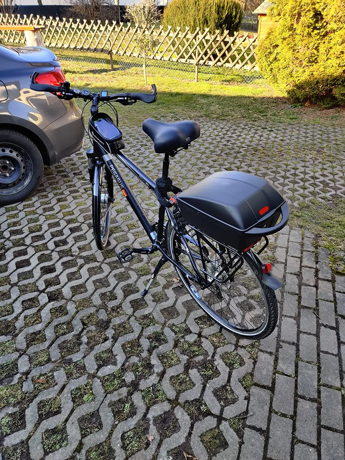 Fischer Gepäckträger-Box Fahrradbox schwarz 11L abschließbar