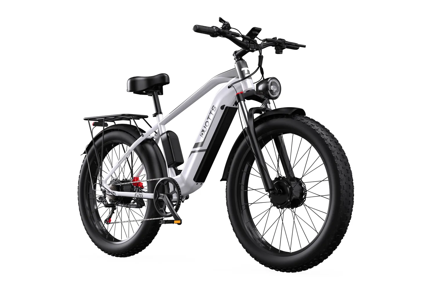 DUOTTS F26 E-Bike Fatbike Schwarz-Rot große Reichweite