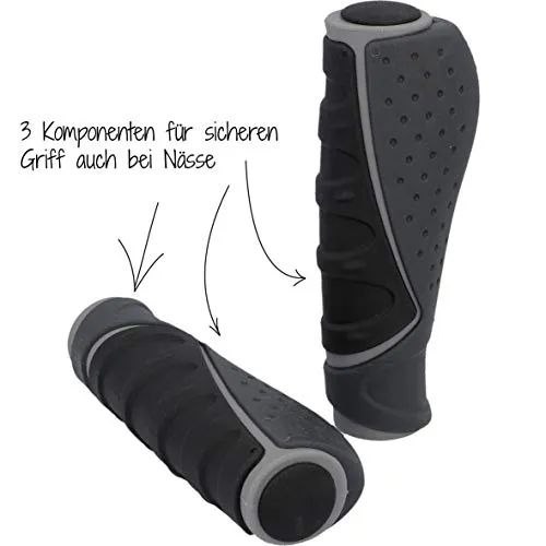 fischer Trio 85776 Lenkergriffe ergonomisch grau Paar