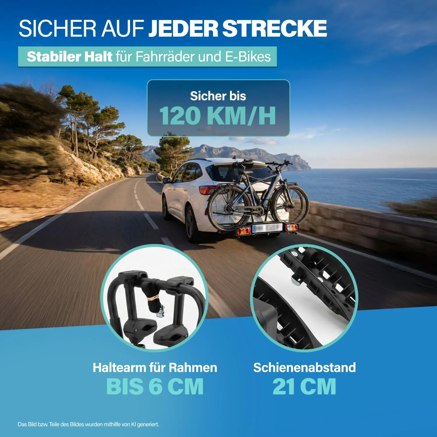 Fischer SmartLine Black Fahrradträger AHK 2 Räder 50 kg