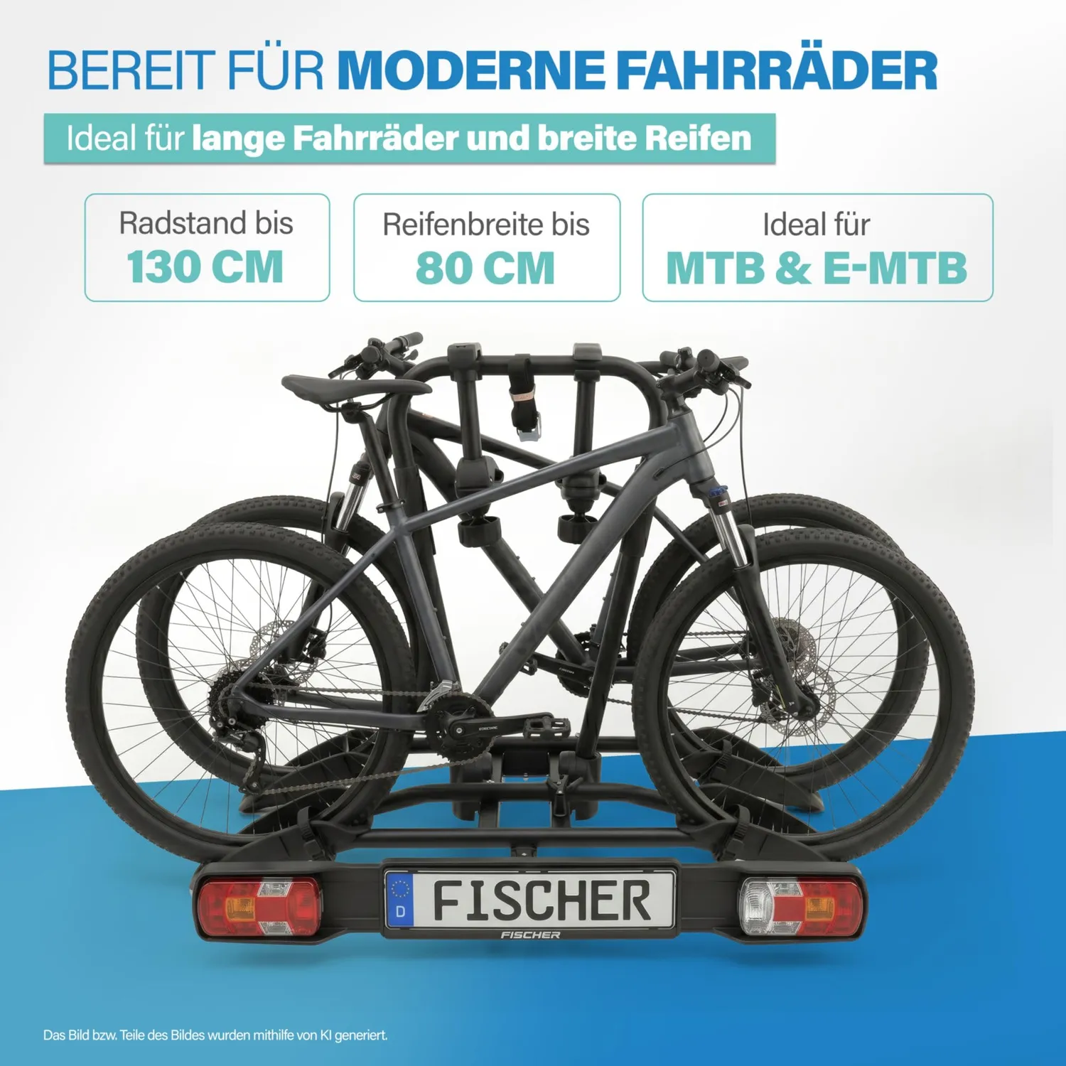 Fischer SmartLine Black Fahrradträger AHK 2 Räder 50 kg