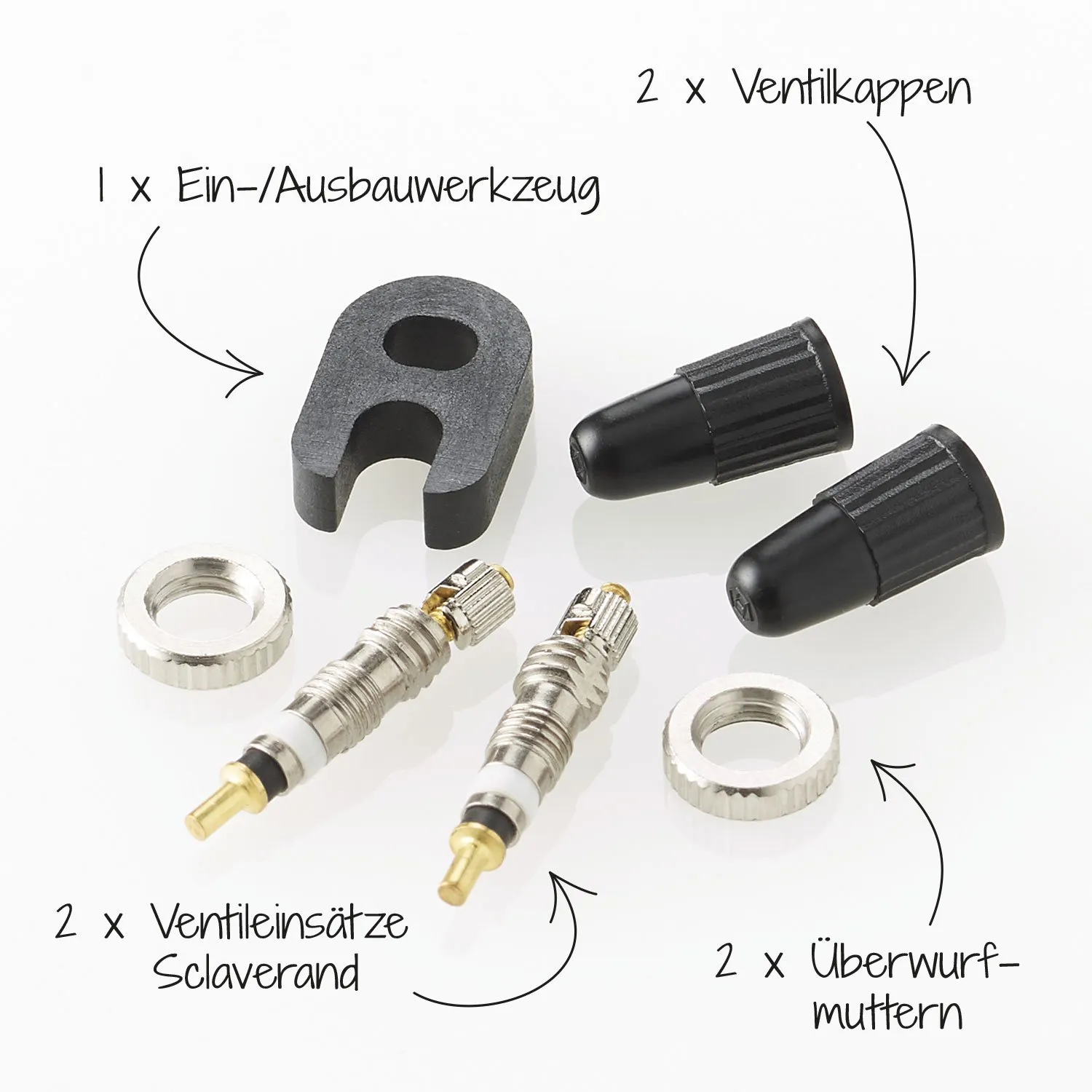 Fischer Ventil-Set Sclaverand 7-teilig Fahrradventil