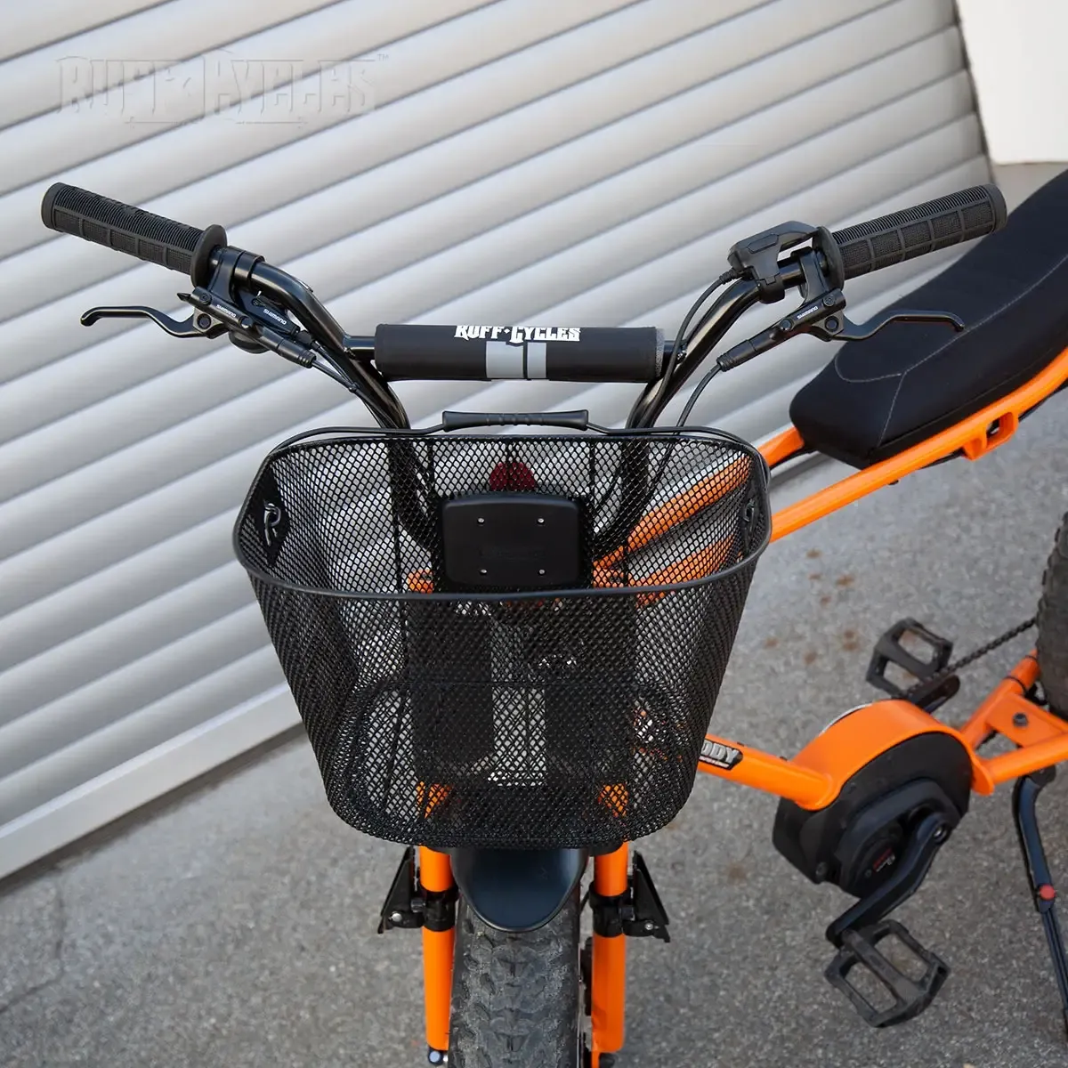 Ruff Cycles Lil’Buddy Korb mit Halter Schwarz Stahl