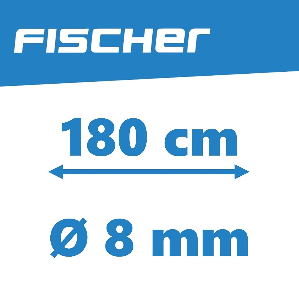 FISCHER Spiralschloss 180 cm 8 mm schwarz Halter