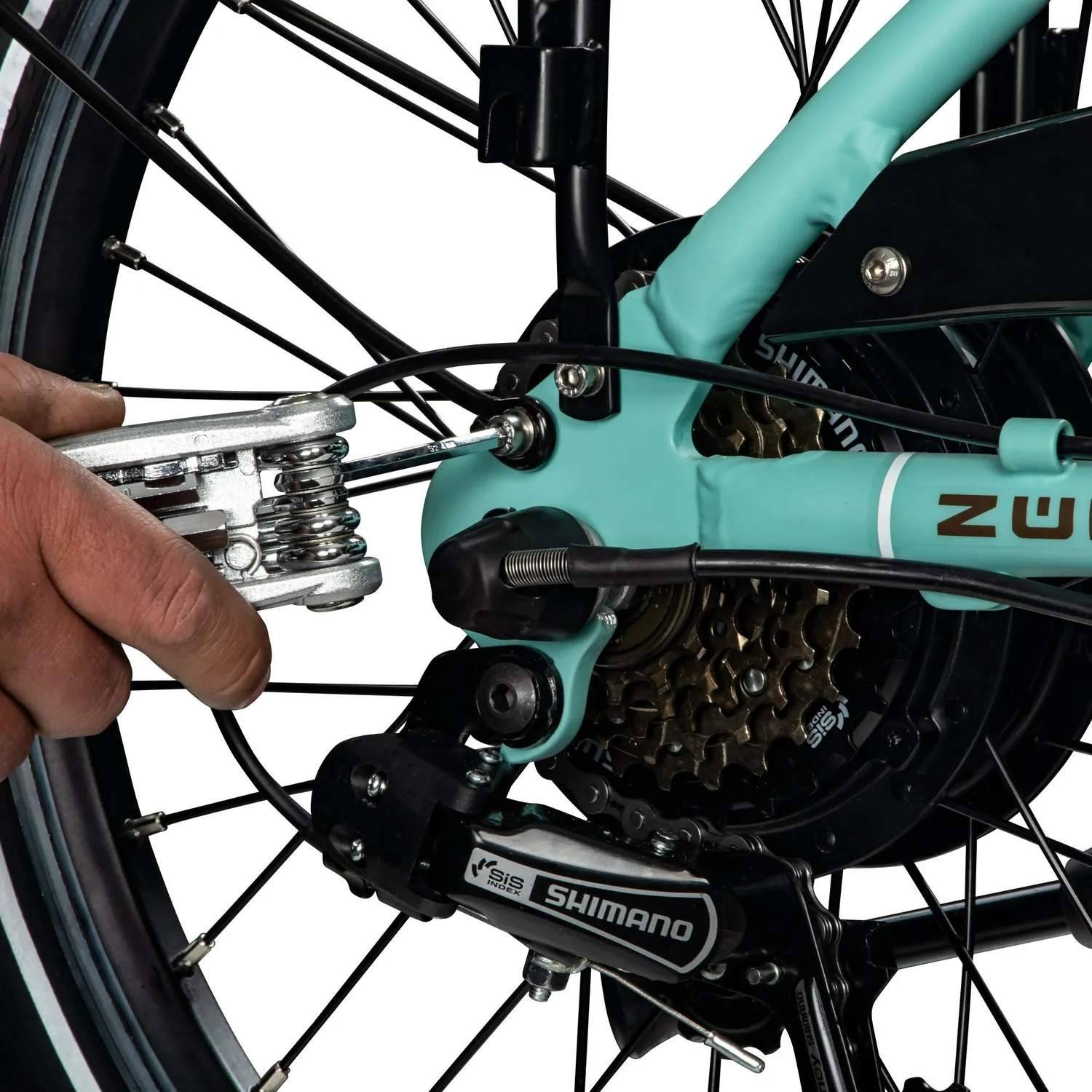 Zündapp Multitool 16 Funktionen silber Fahrradwerkzeug