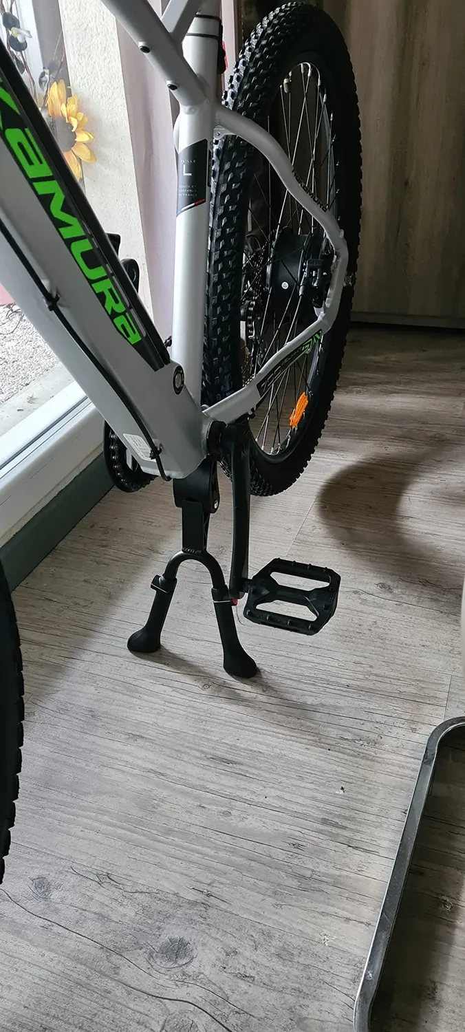 Fischer Zweibein Fahrradständer 24-28 Zoll Alu Lenkungsdämpfer