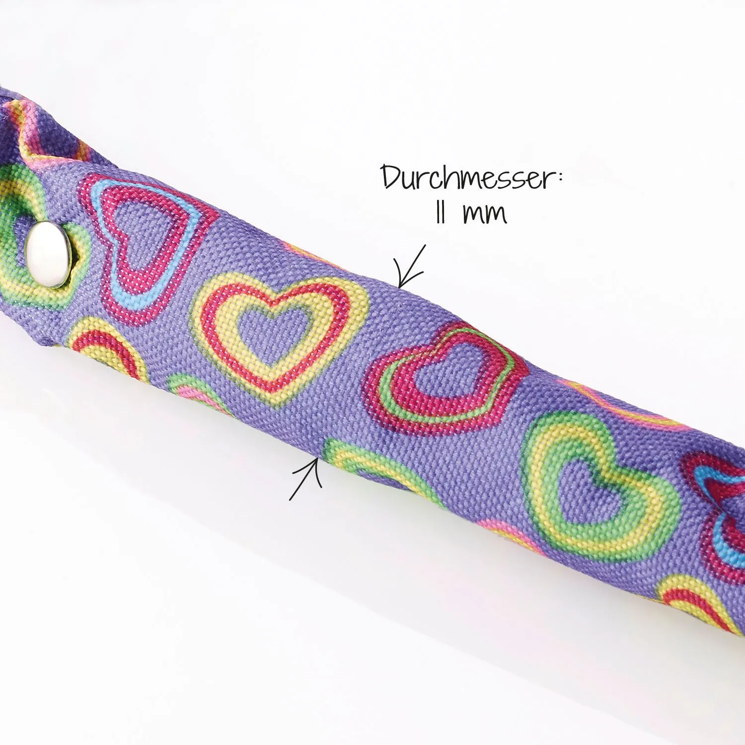 Fischer Kinder Kettenschloss Herz lila 65 cm Zahlencode