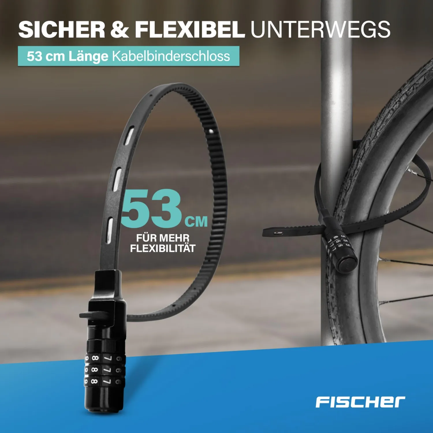 Fischer Zahlenschloss 53 cm schwarz 1000 Kombinationen