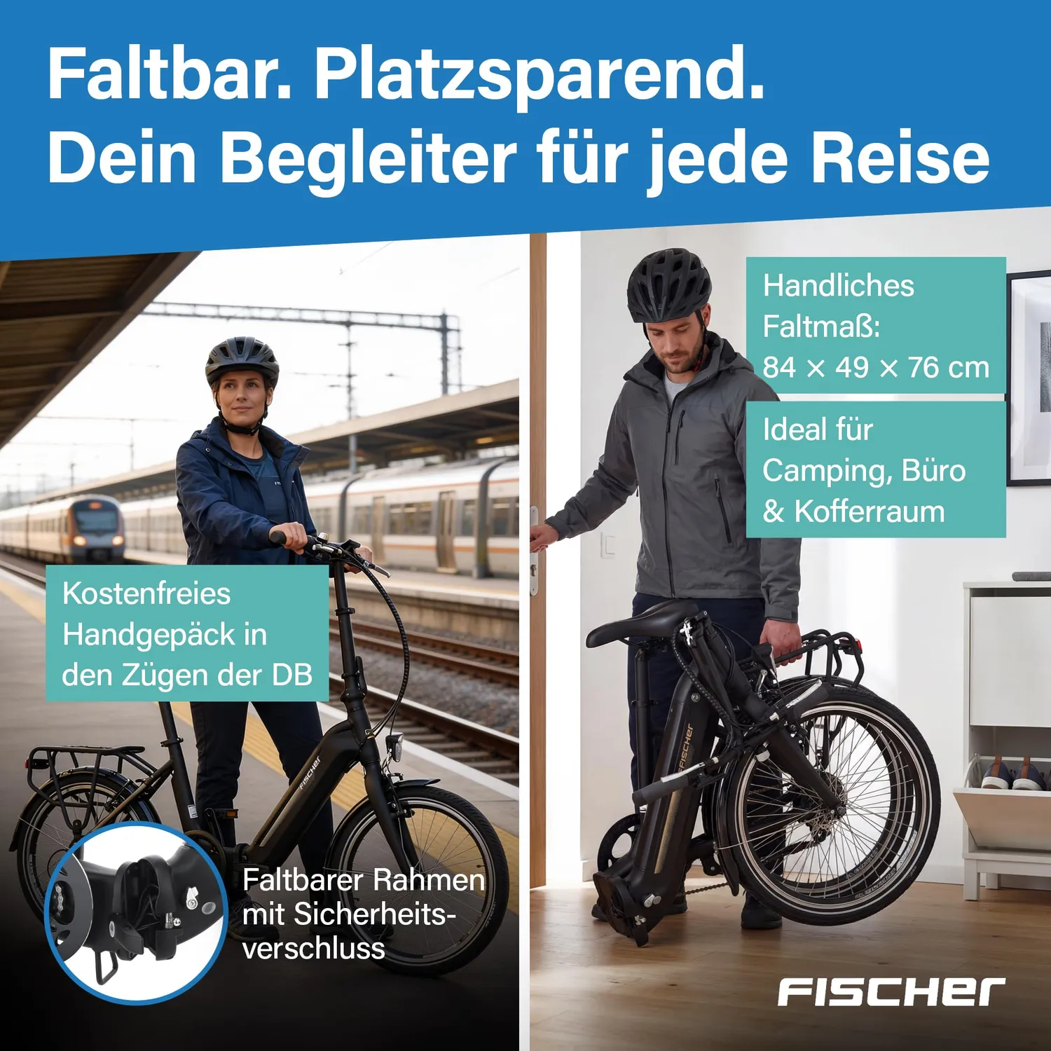 fischer Agilo 2.0 E-Bike Klapprad 20 Zoll 25 Nm schwarz