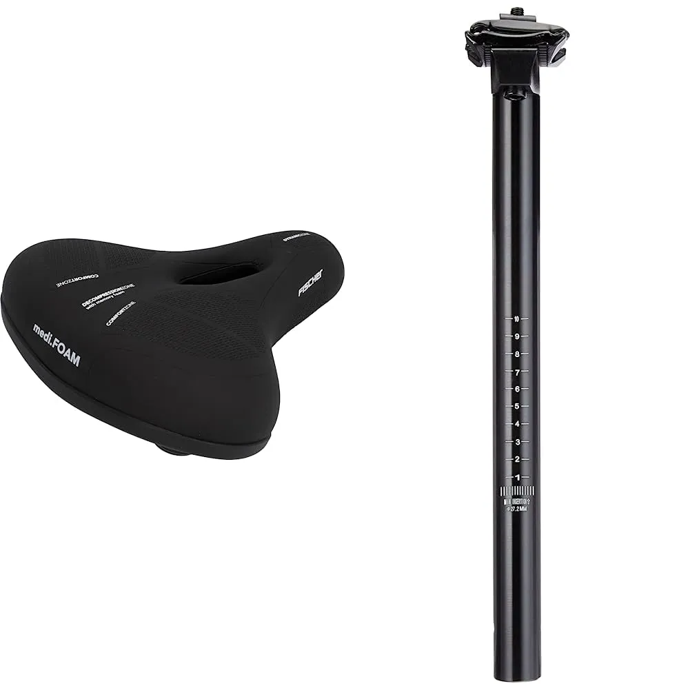 Fischer R.e.Med Memory Foam Fahrradsattel schwarz ergonomisch