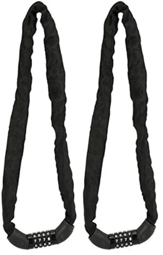 Fischer Kettenschloss Zahlen Fahrradschloss 90 cm Schwarz