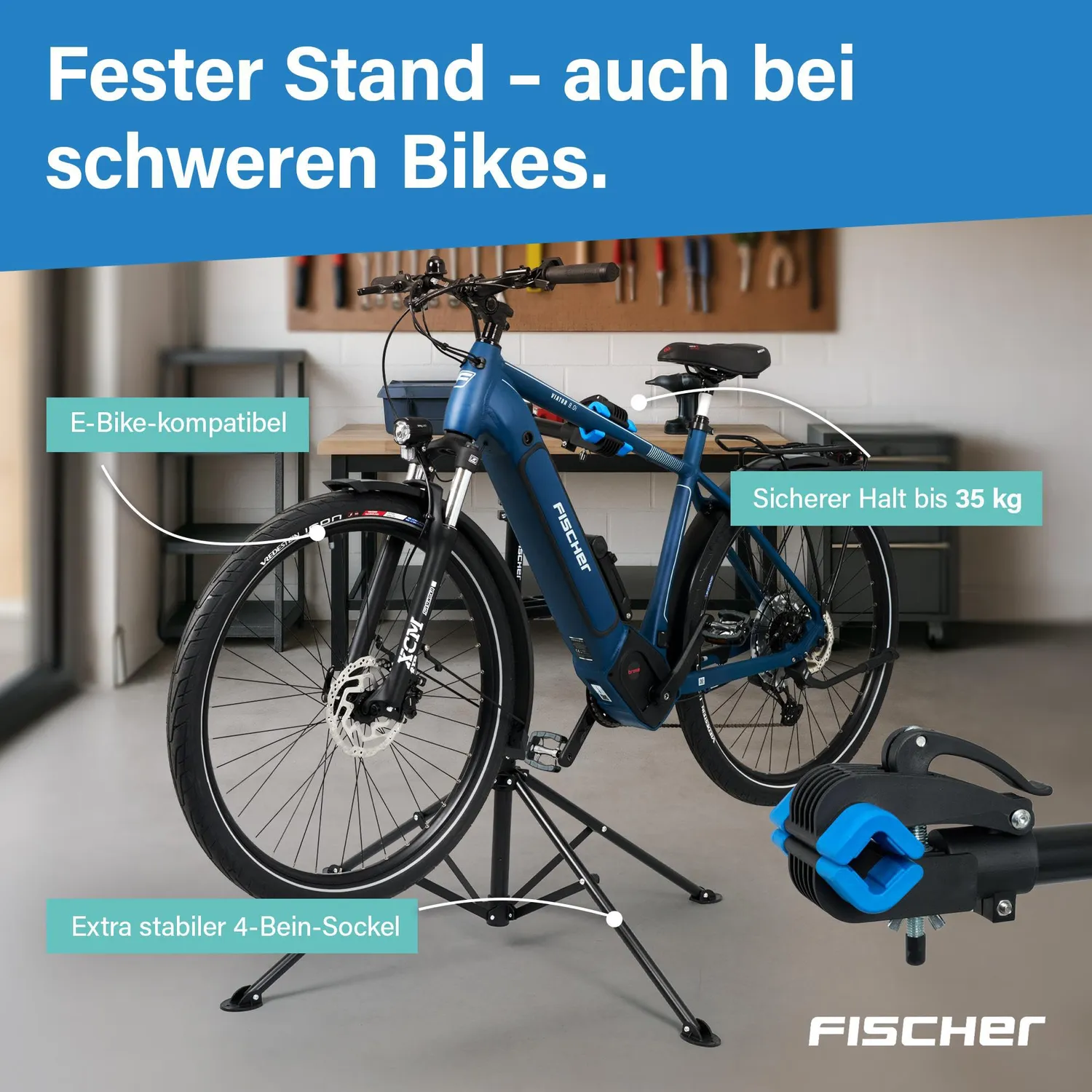 Fischer Montageständer 35 kg höhenverstellbar E-Bike