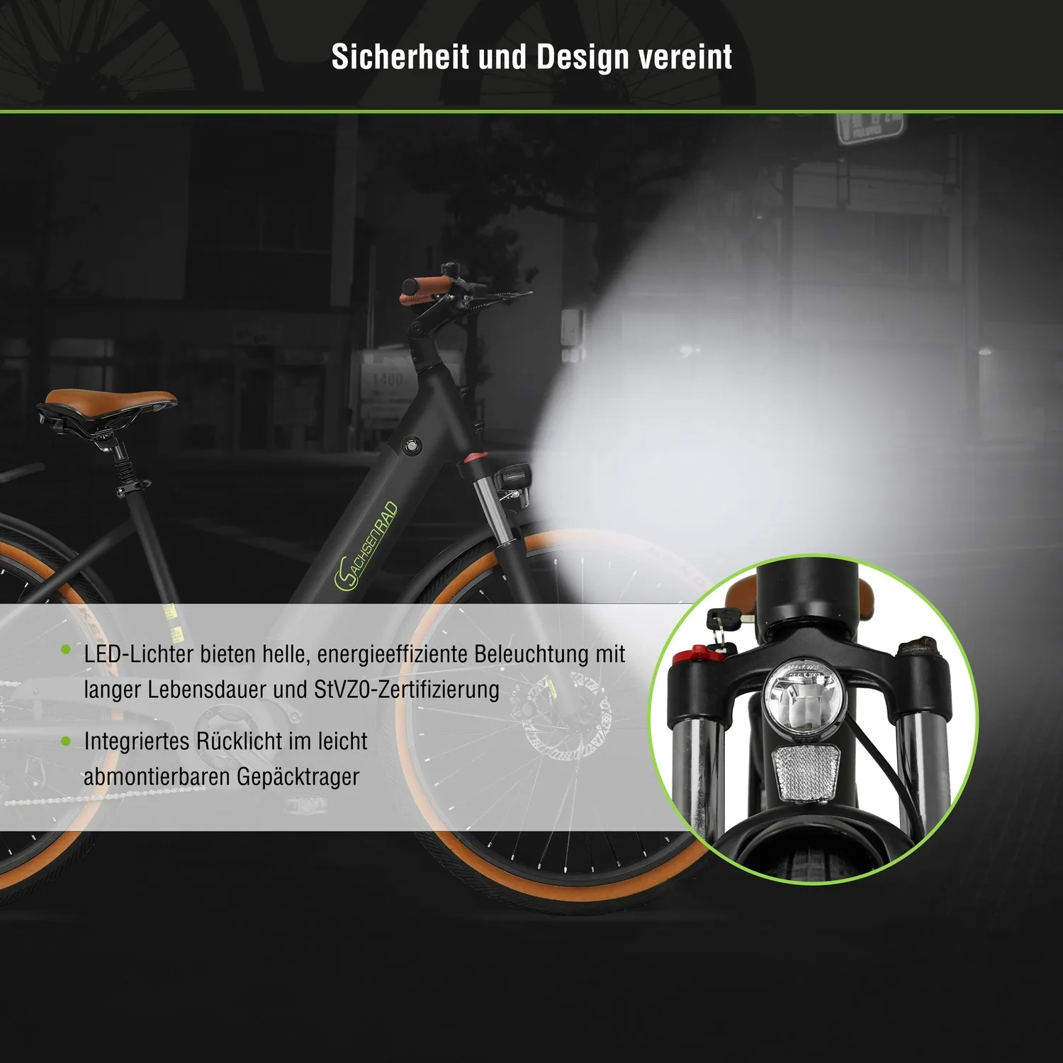 SachsenRad C5 Centro II E-SUV CityBike B-Ware Diebstahlsicherung