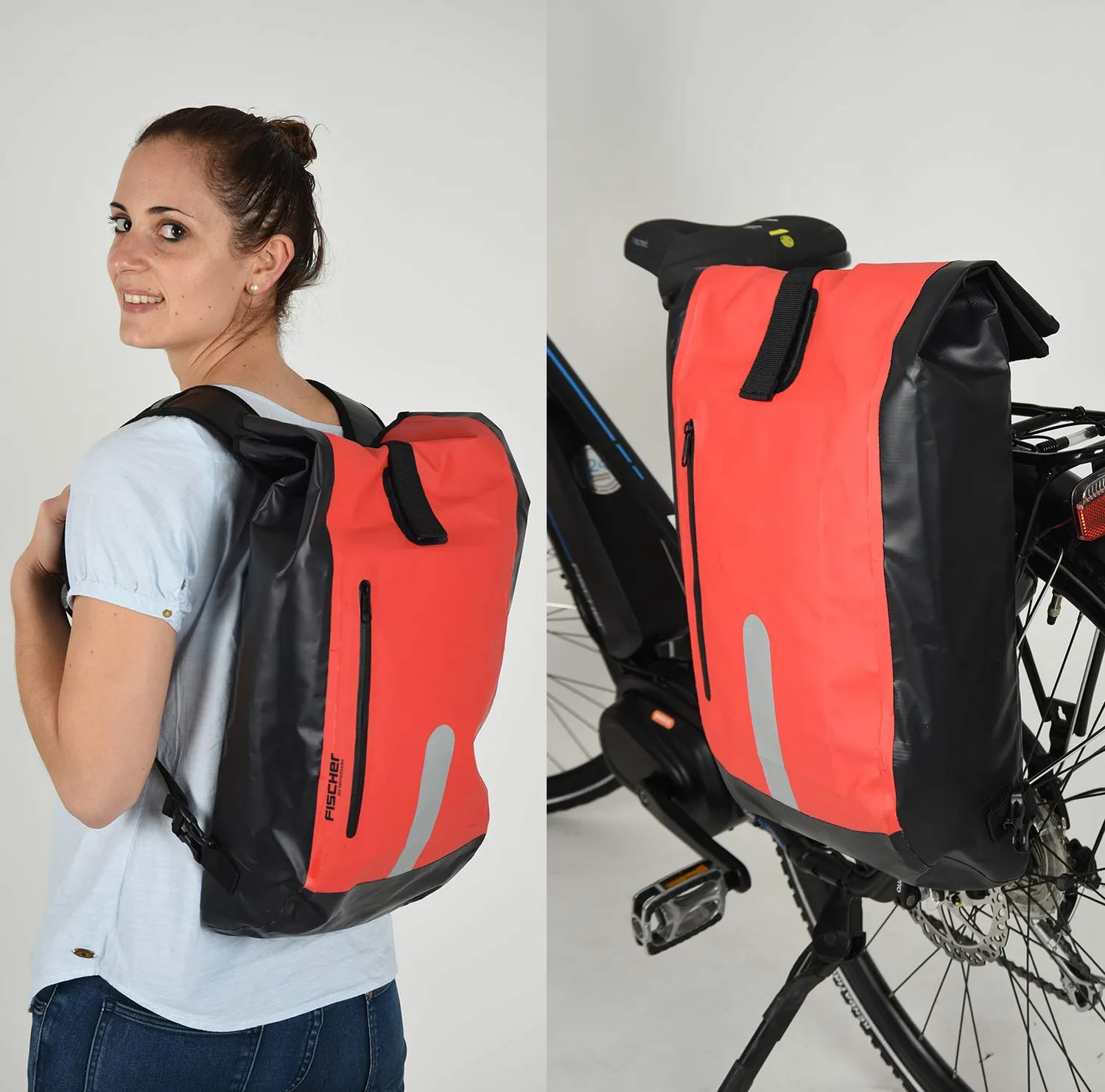 Fischer Gepäckträgertasche Rucksack 23L wasserdicht
