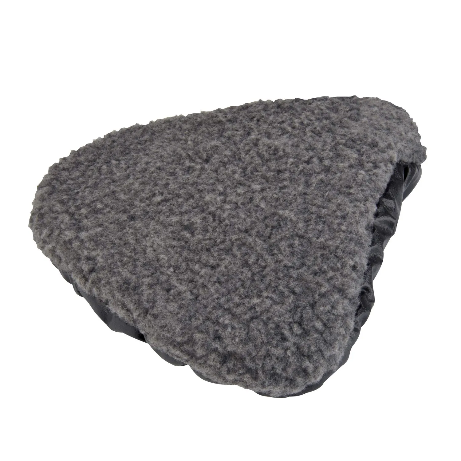 Fischer 2-in-1 Sattelbezug Fell/Kunstleder schwarz gepolstert