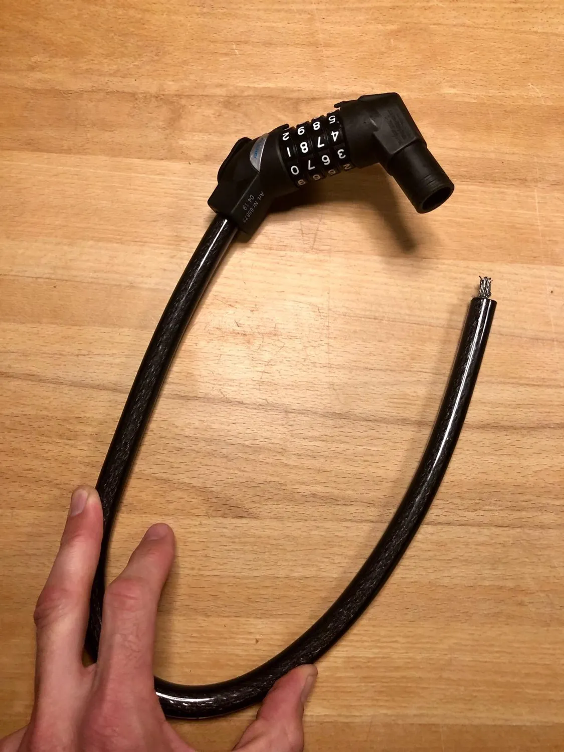 Fischer Seilschloss Zahlenschloss 60 cm Fahrradschloss Zahlencode