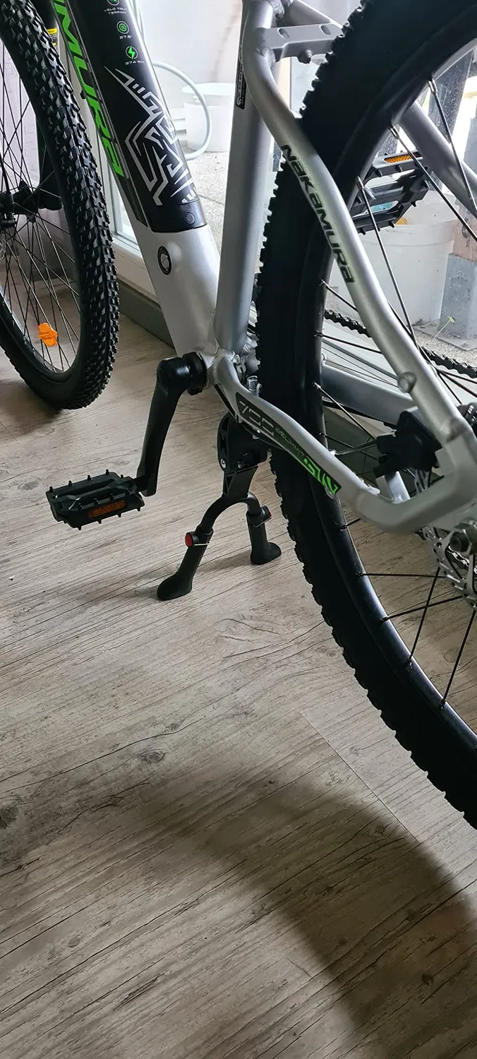 Fischer Zweibein Fahrradständer 24-28 Zoll Alu Lenkungsdämpfer