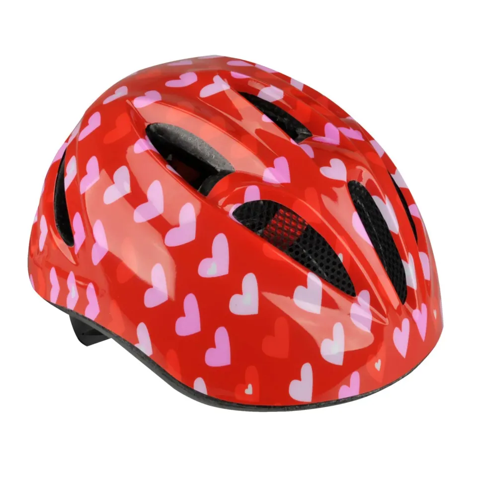 fischer Kinder Fahrradhelm Weiß Orchidee mit LED