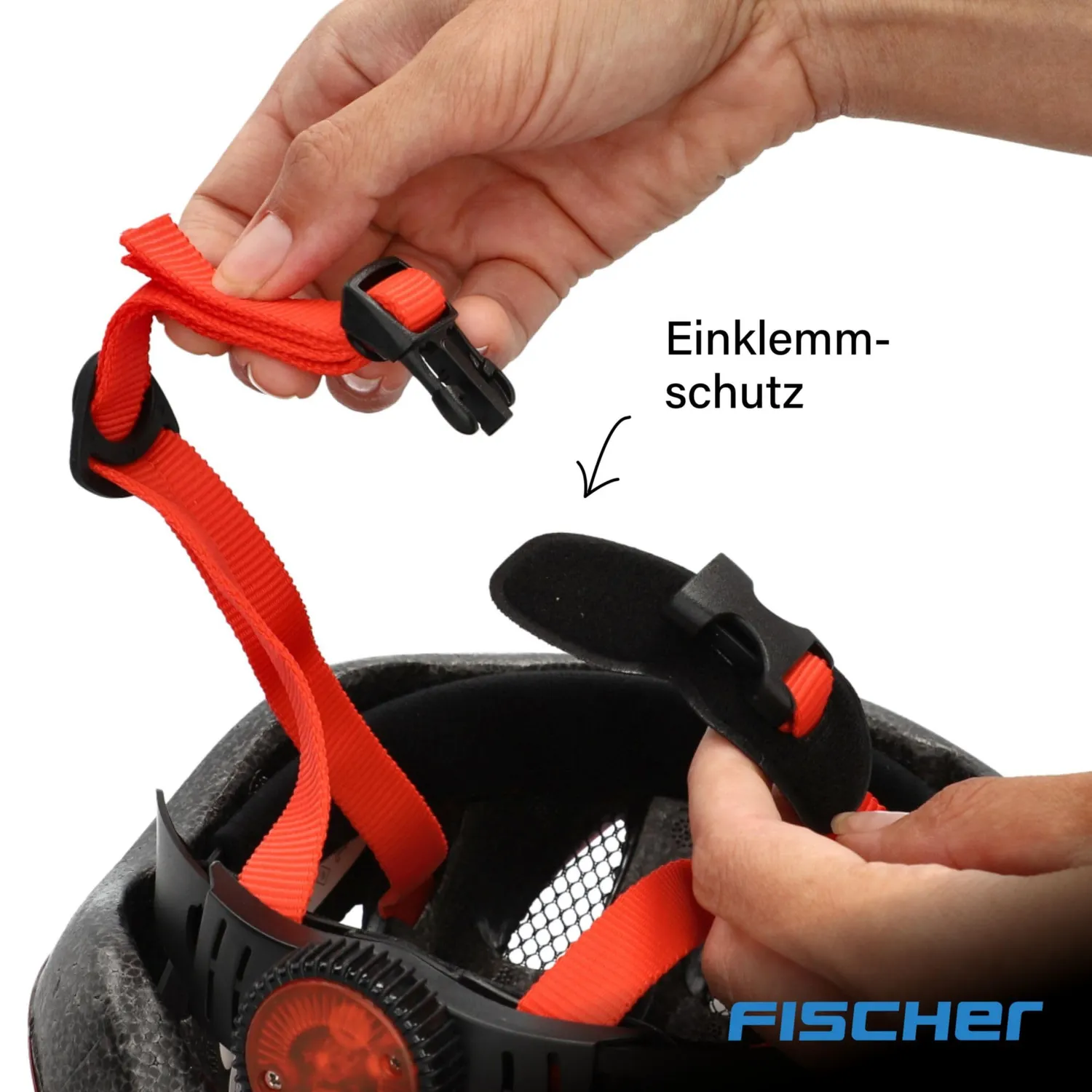 fischer Kinder Fahrradhelm Weiß Orchidee mit LED
