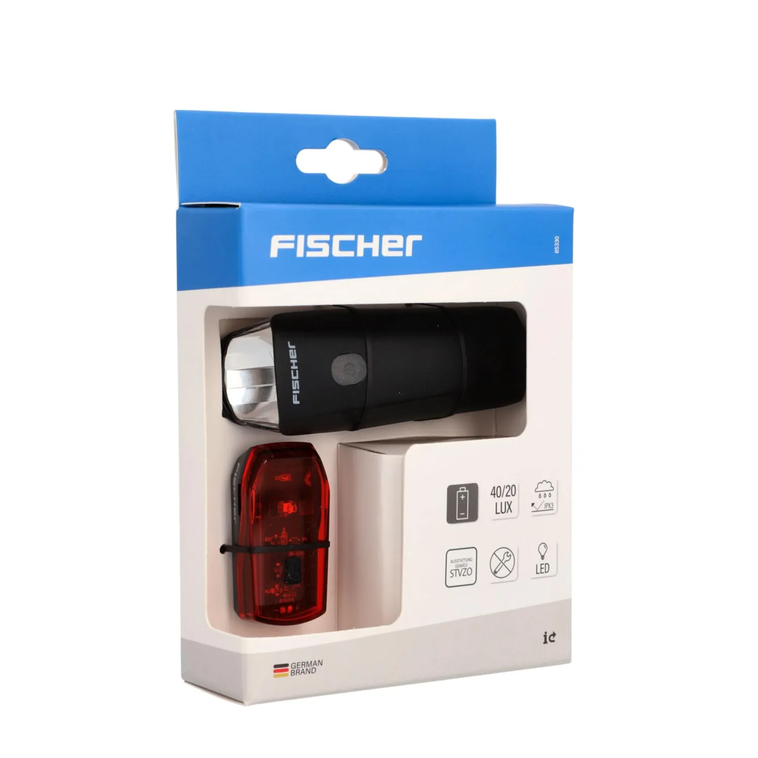 Fischer 85330 LED Beleuchtungsset 30/15 Lux batterie