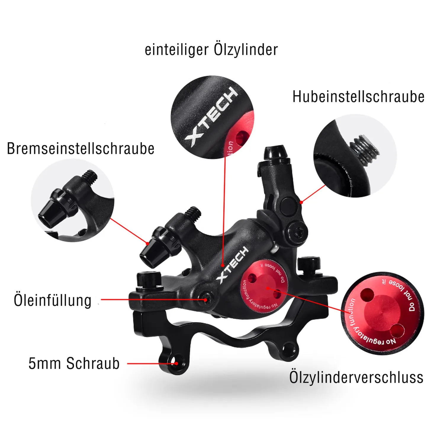 SachsenRad R6 R8 Scheibenbremsen-Set hydraulisch schwarz