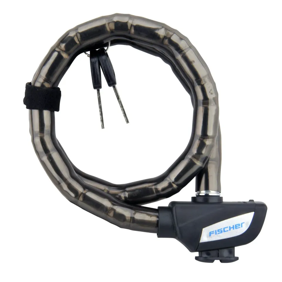 Fischer Gliederschloss 70 cm schwarz mit Klettband