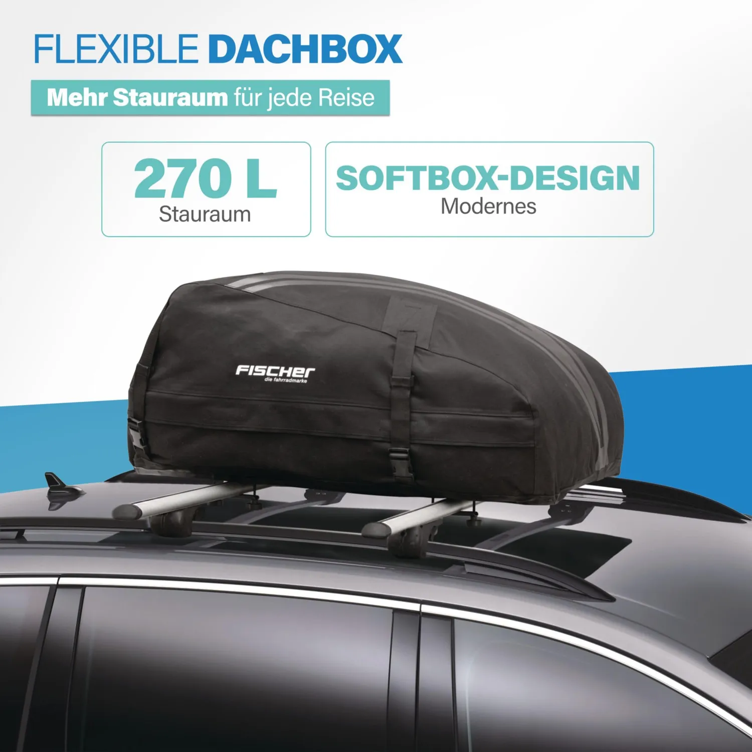 Fischer Dachbox faltbar 270 Liter wasserabweisend