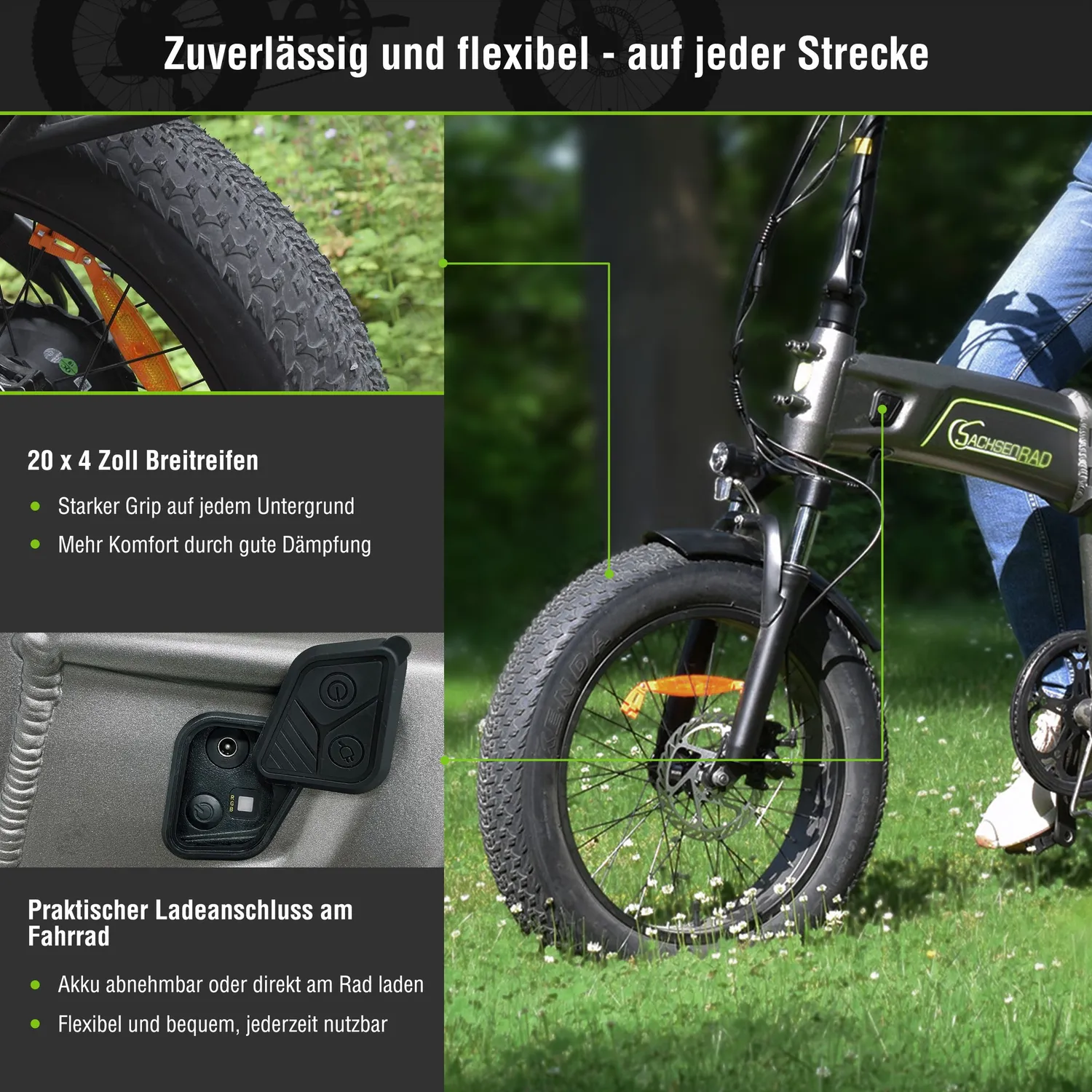SachsenRad F6 Safari E-Faltrad 85 Nm 20 Zoll
