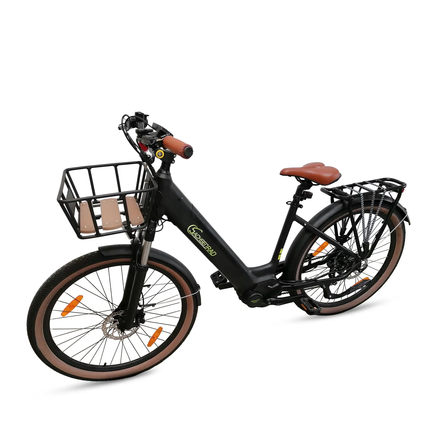 SachsenRad Fahrradkorb vorne B-Ware 20 Liter Holz Stahl