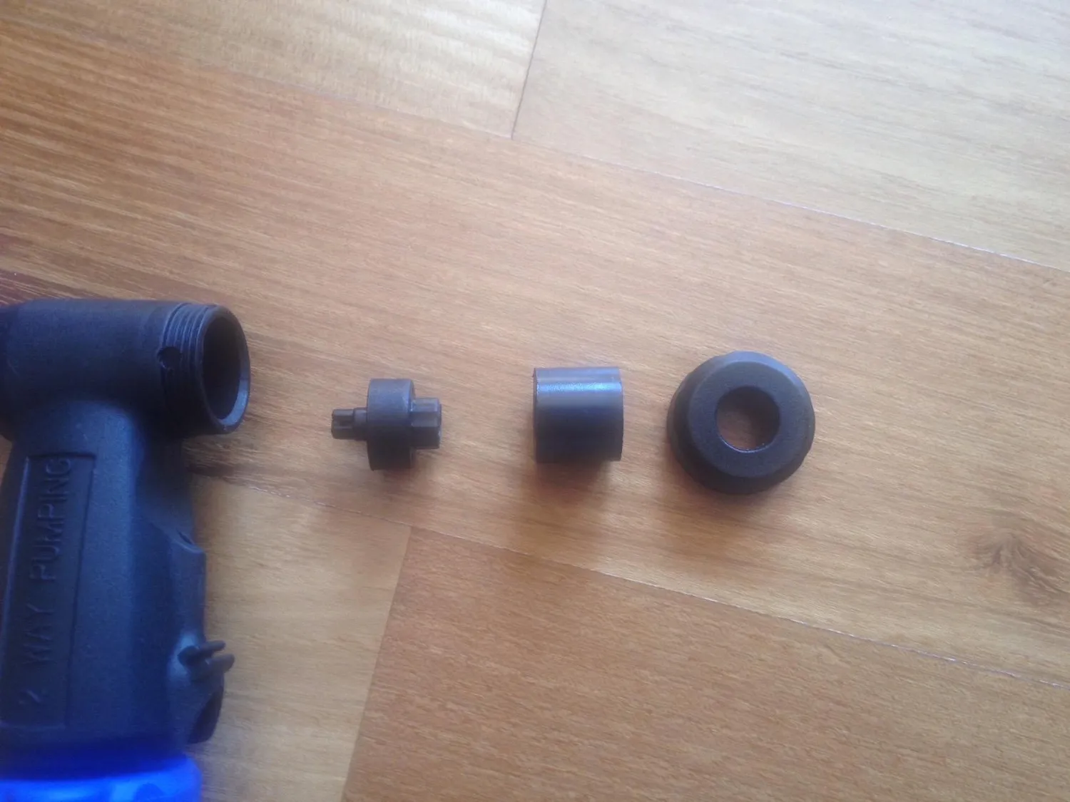 Fischer 85593 Mini-Pumpe Doppelhub schwarz Ventile