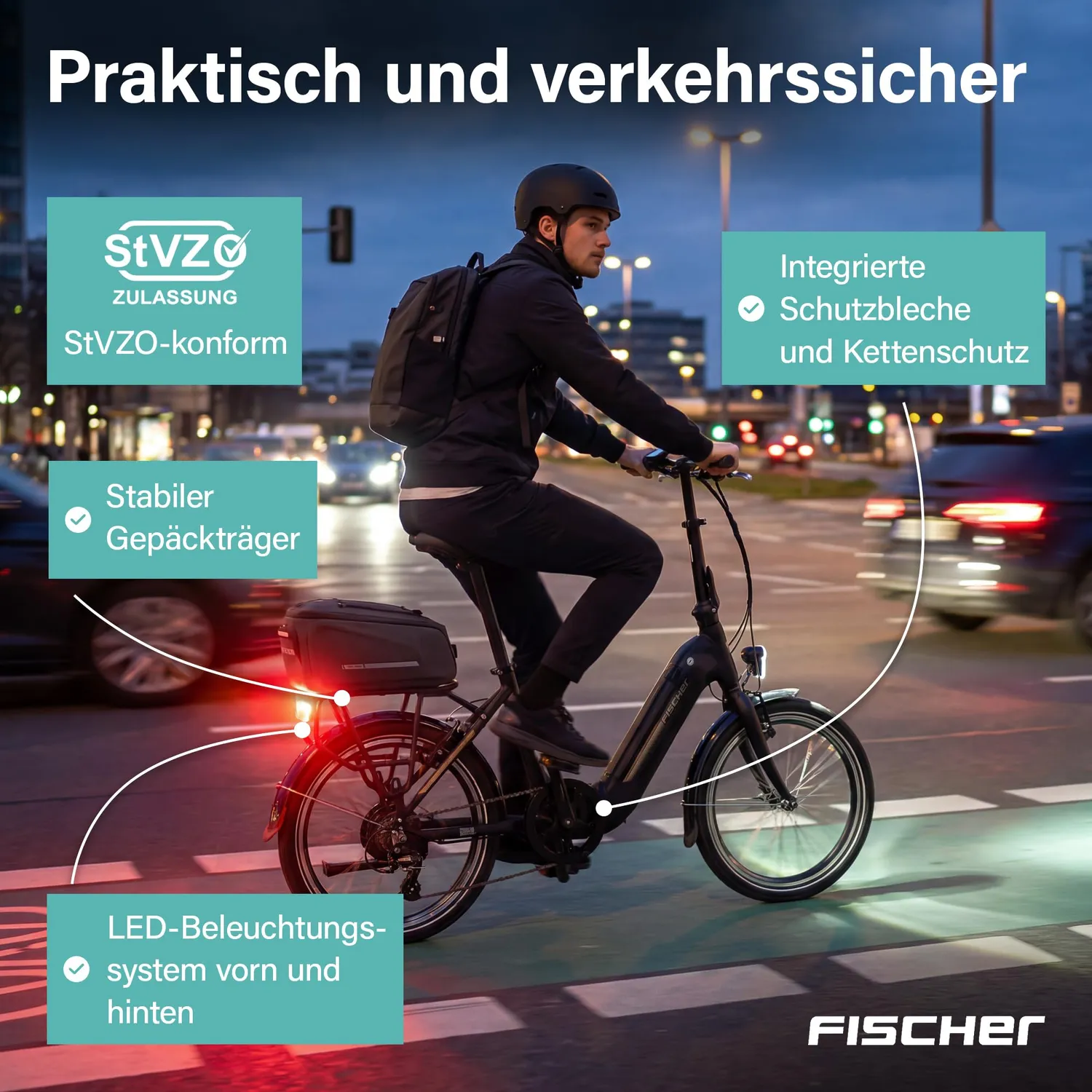 fischer Agilo 2.0 E-Bike Klapprad 20 Zoll 25 Nm schwarz