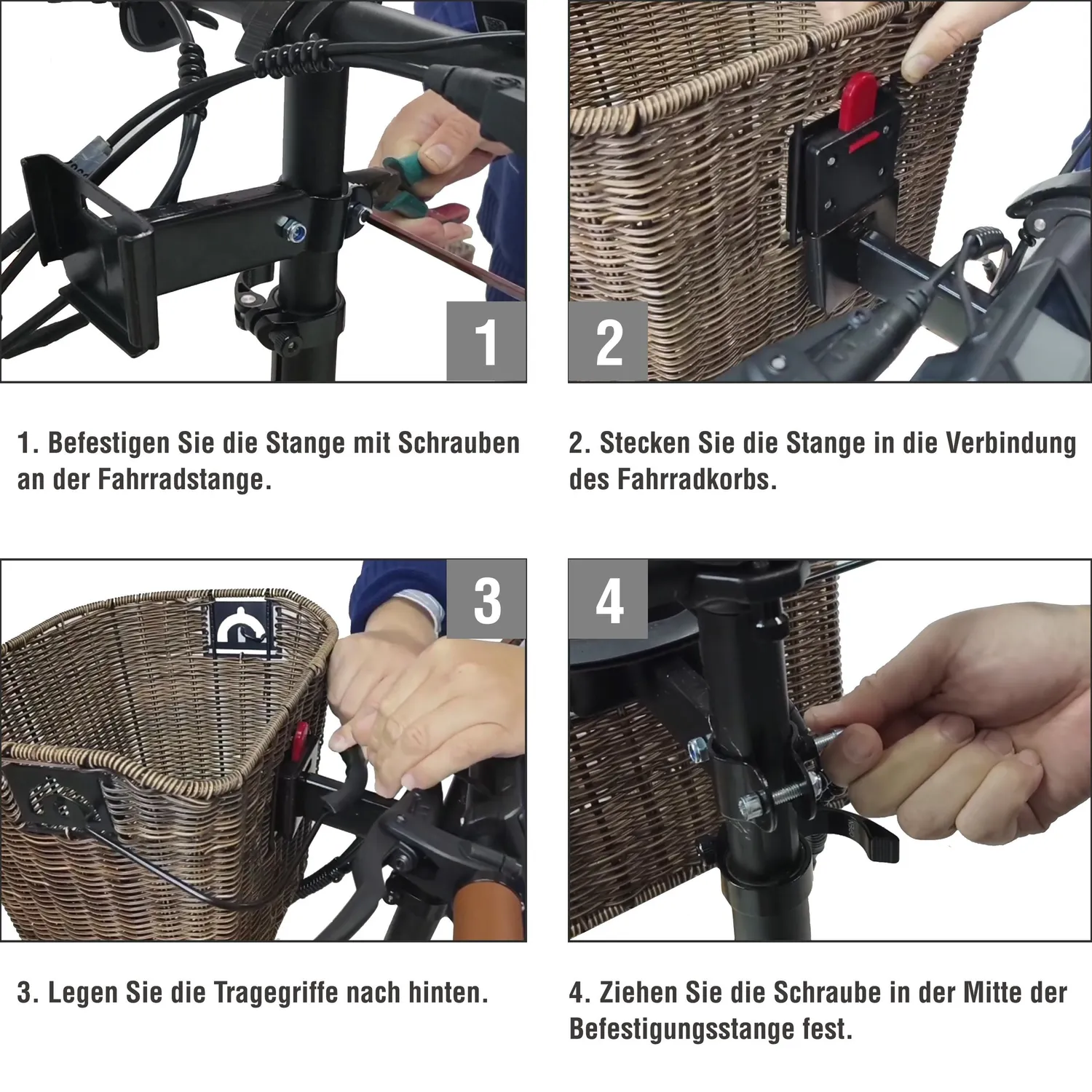 SachsenRad Lenkerkorb mit Tragegriff Fahrradkorb wasserabweisend