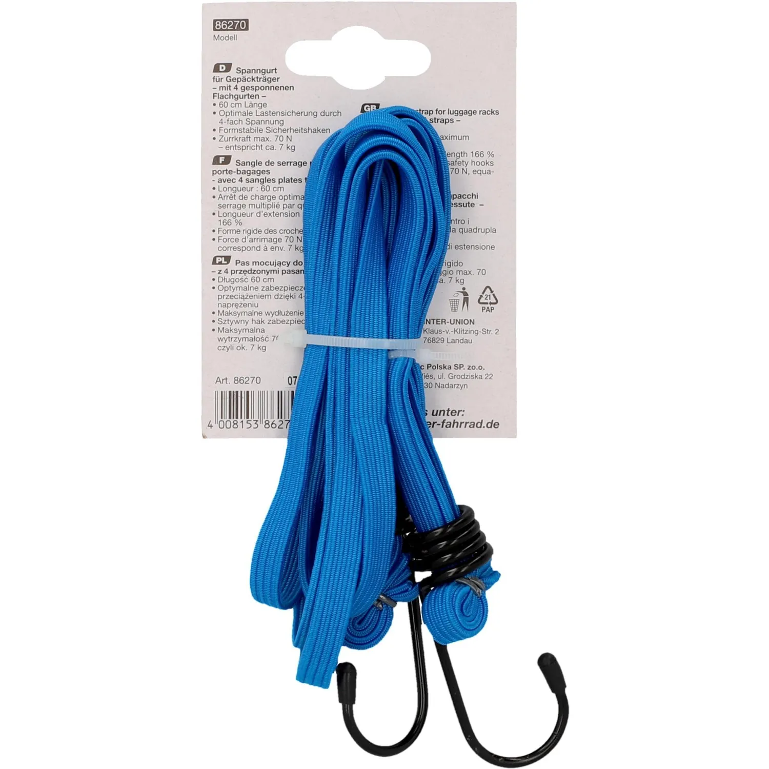Fischer Spanngurt 4er-Set Flachgurt TÜV-geprüft