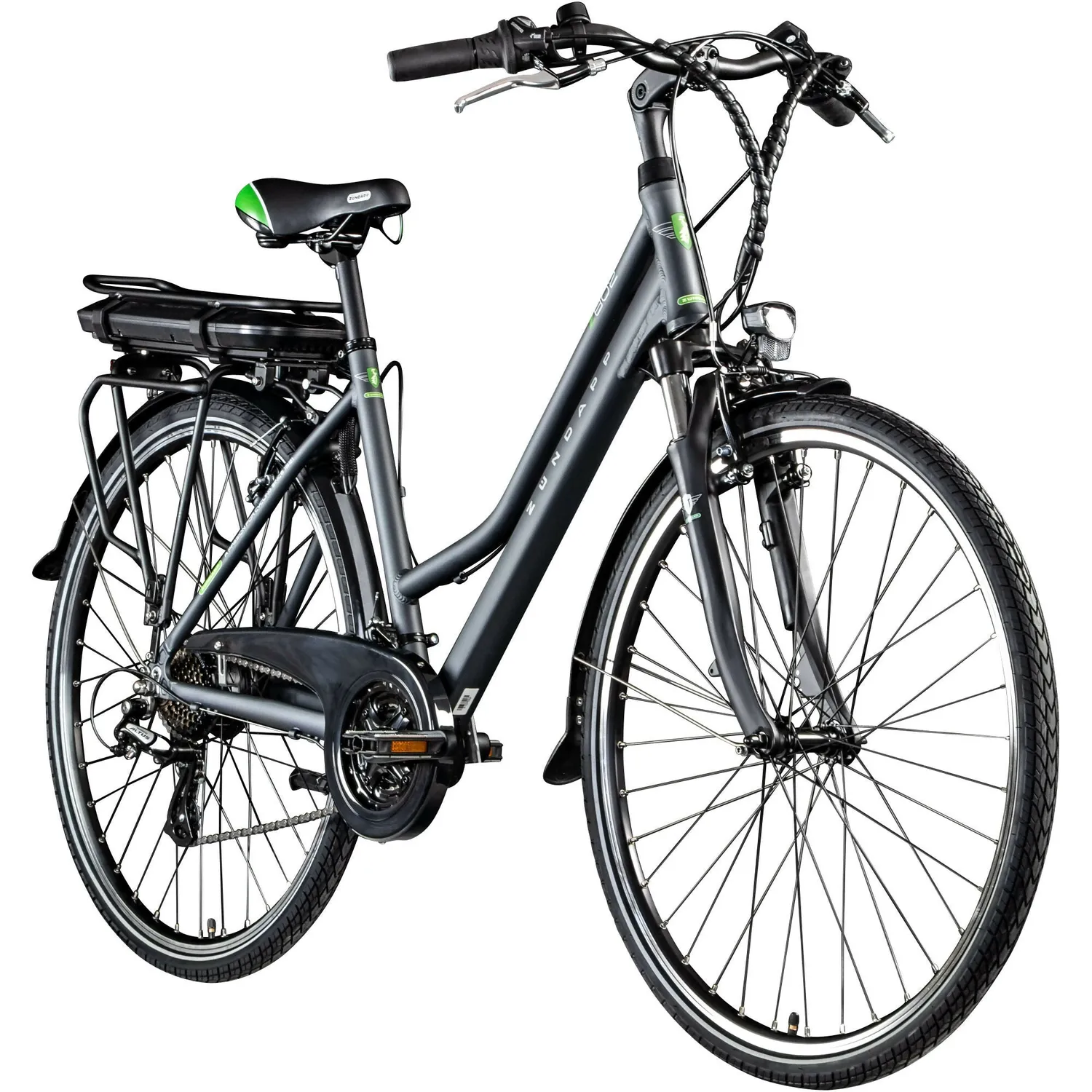 Zündapp Z802 Damen E-Bike 28 Zoll 48 cm grau-grün