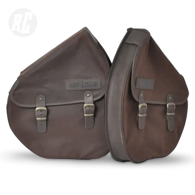 Ruff Cycles Ruffian Satteltaschen Slim braun Wachs-Canvas