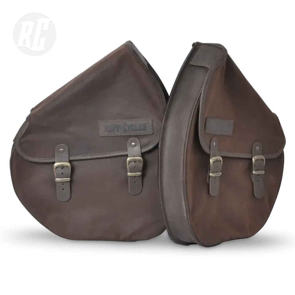 Ruff Cycles Ruffian Satteltaschen Slim braun Wachs-Canvas