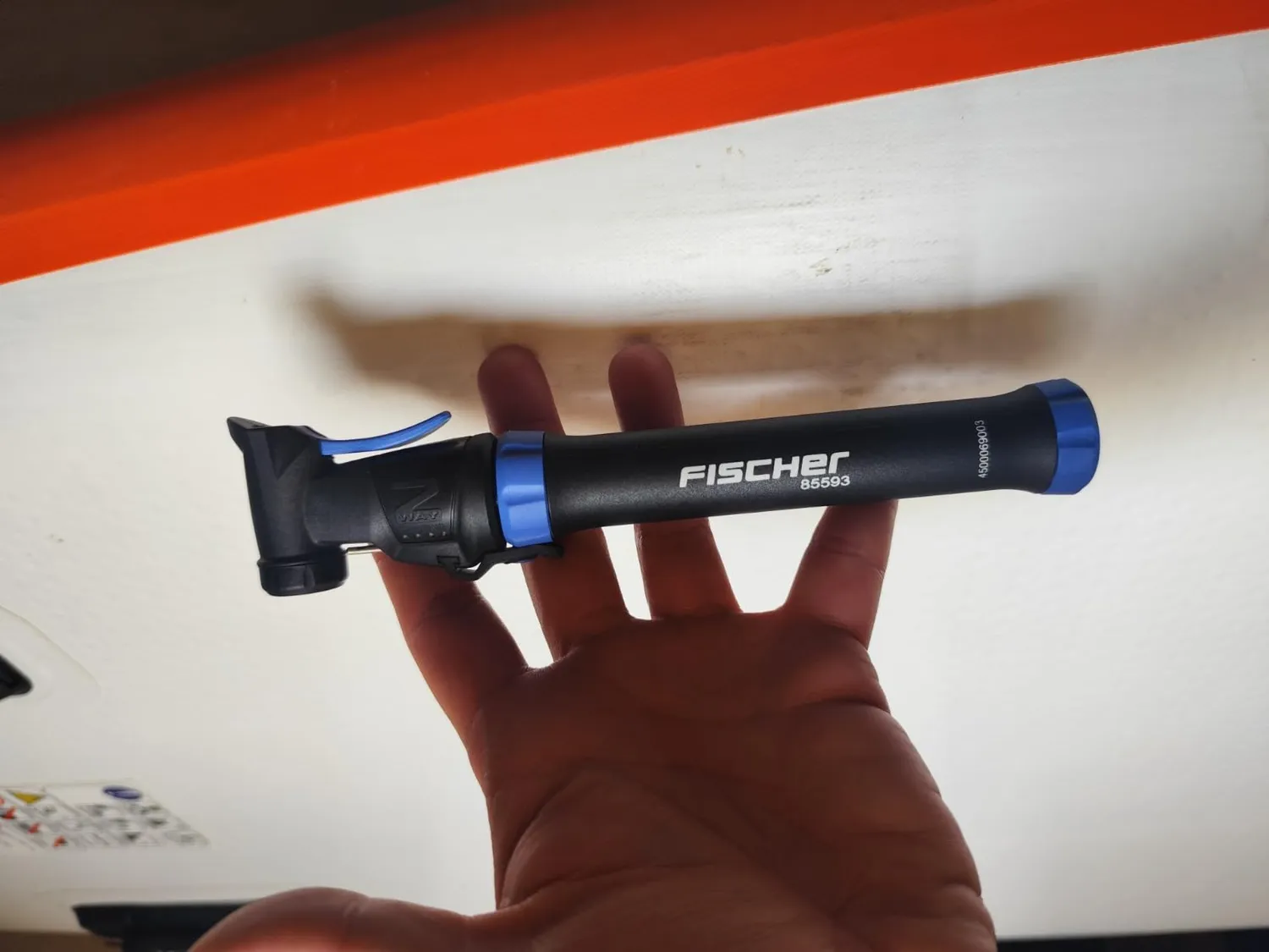 Fischer 85593 Mini-Pumpe Doppelhub schwarz Ventile
