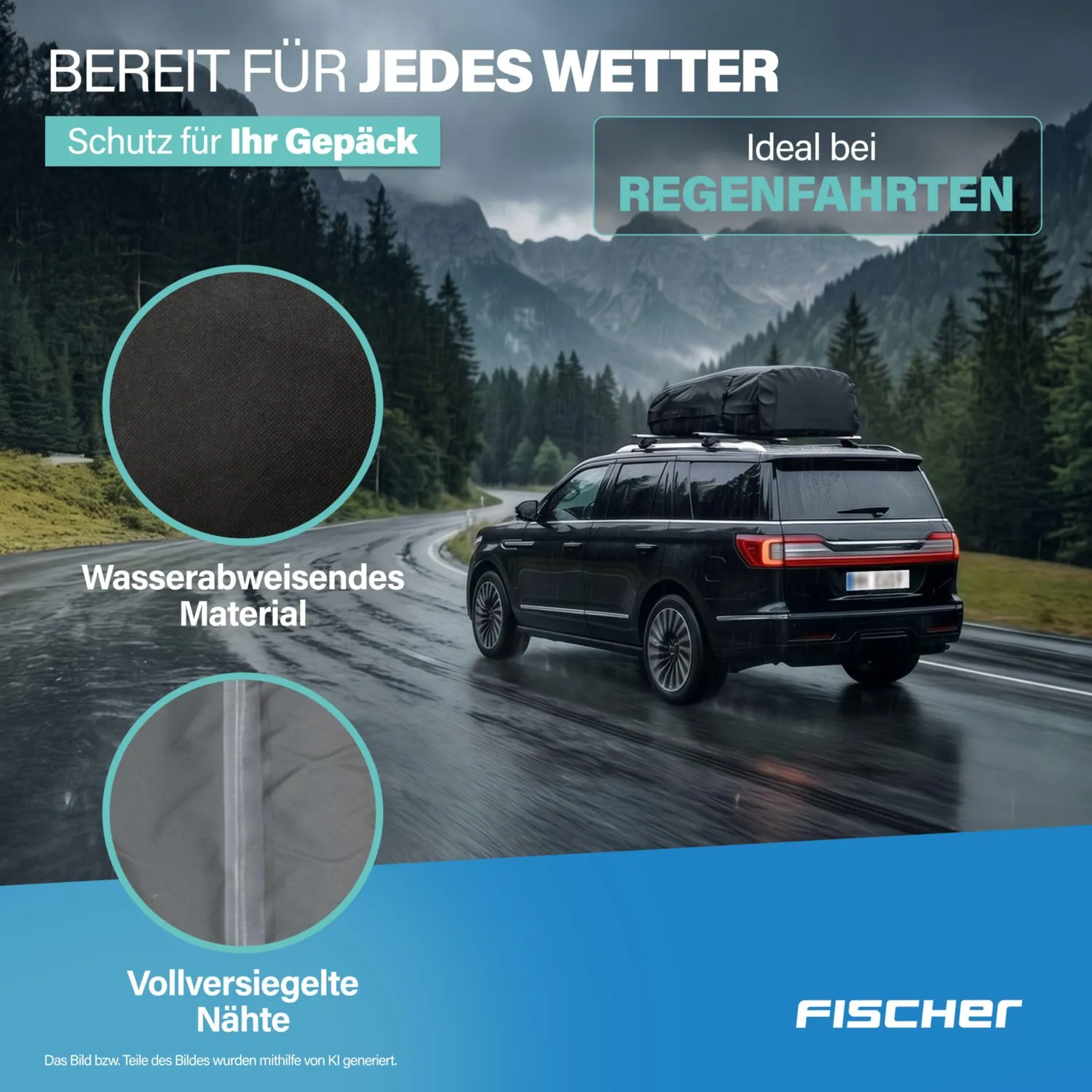 Fischer Dachbox faltbar 270 Liter wasserabweisend