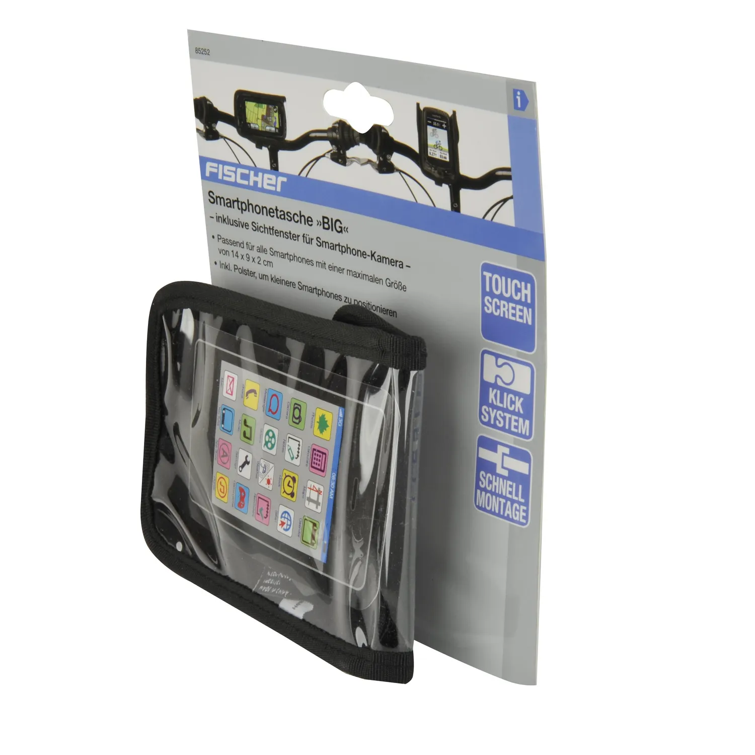 Fischer Smartphonetasche Big 85252 schwarz 22 cm