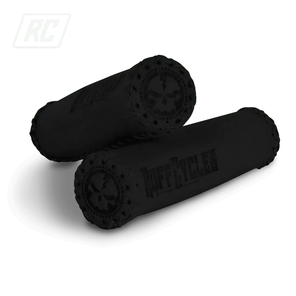 Ruff Cycles Mikrofaser Lenkergriffe Schwarz 22mm Wildleder-Optik