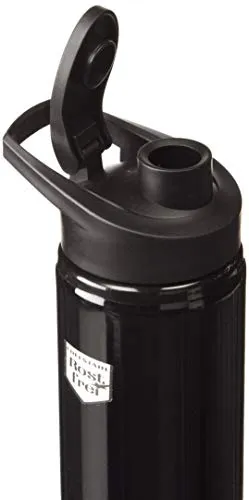 Fischer Trinkflasche Edelstahl 750 ml schwarz große Öffnung